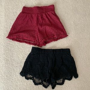 Two pairs of Lacy shorts